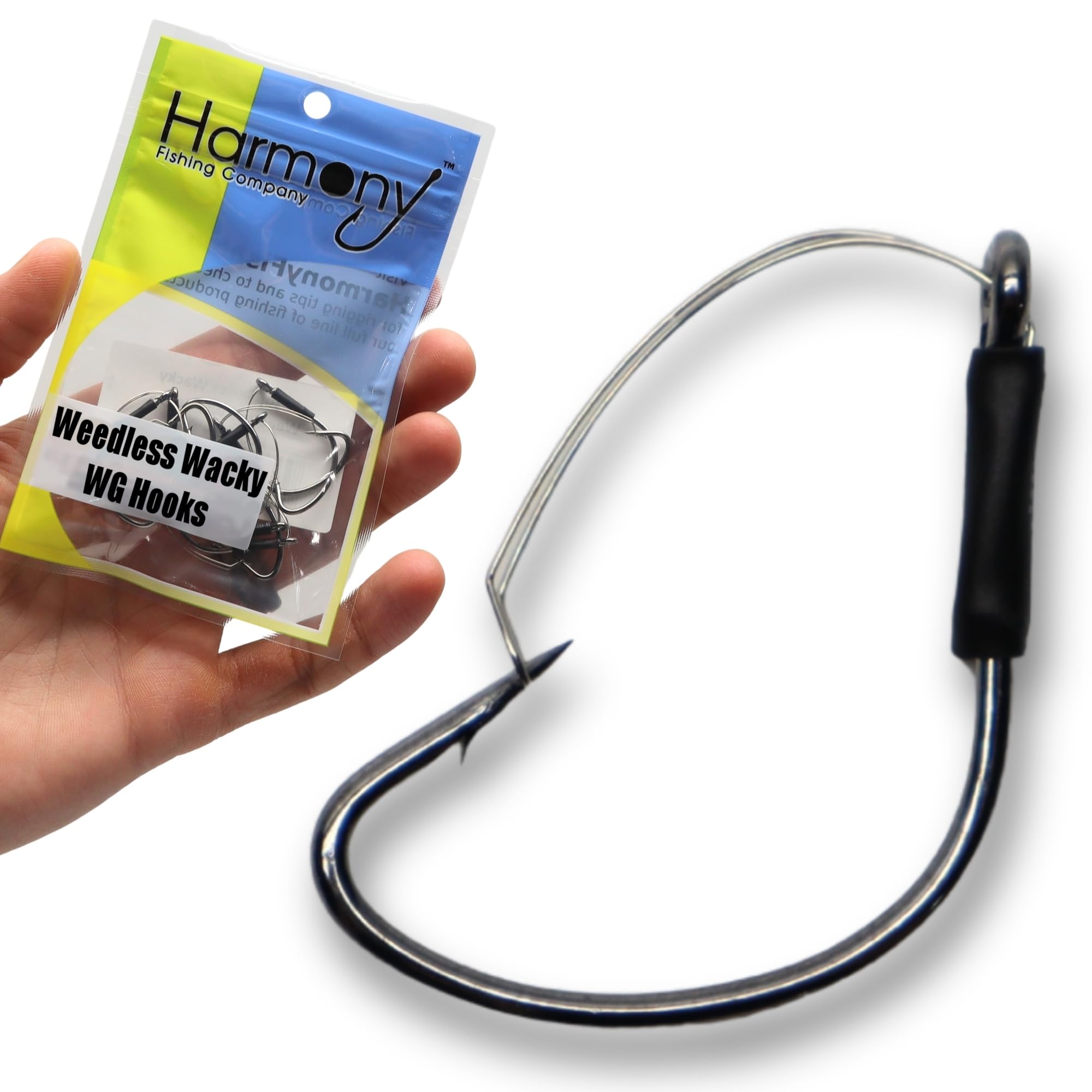 Harmony Fishing - Razor Series Wacky Weedless WG Hooks (Size 1, 25